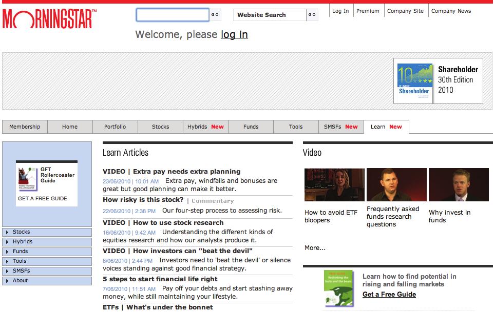 Morningstar.com.au is the one resource that really helps investors make well informed financial decisions.