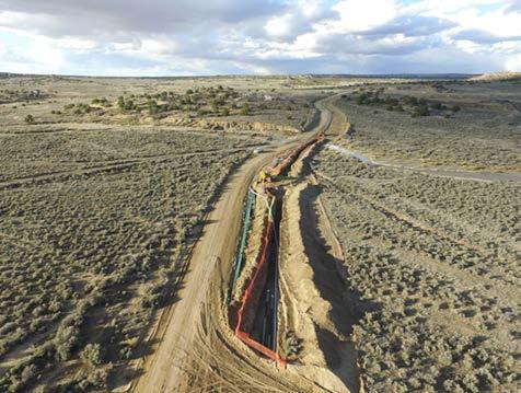 miles of pipeline installed YTD (oil/gas/water) SAN JUAN