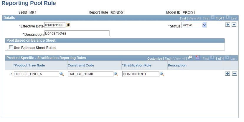 Setting Up and Performing Stratification Chapter 8 Page Used to Set Up Stratification Reporting Rules Page Name Definition Name Navigation Usage Reporting Pool Rule SE_REPORT Industries, Product