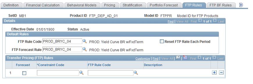 Chapter 14 Defining Financial Calculation Rules 3. In the Historic FTP Settings group box, select from the following FTP rate calculation settings: a.