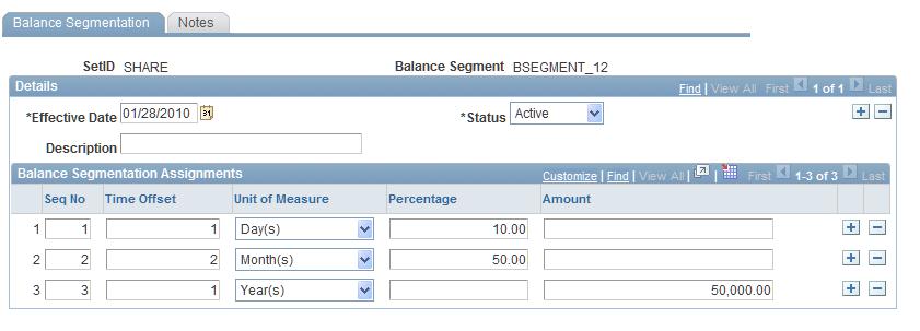 Chapter 14 Defining Financial Calculation Rules Balance Segmentation page Establish a balance segmentation rule for cash flows.