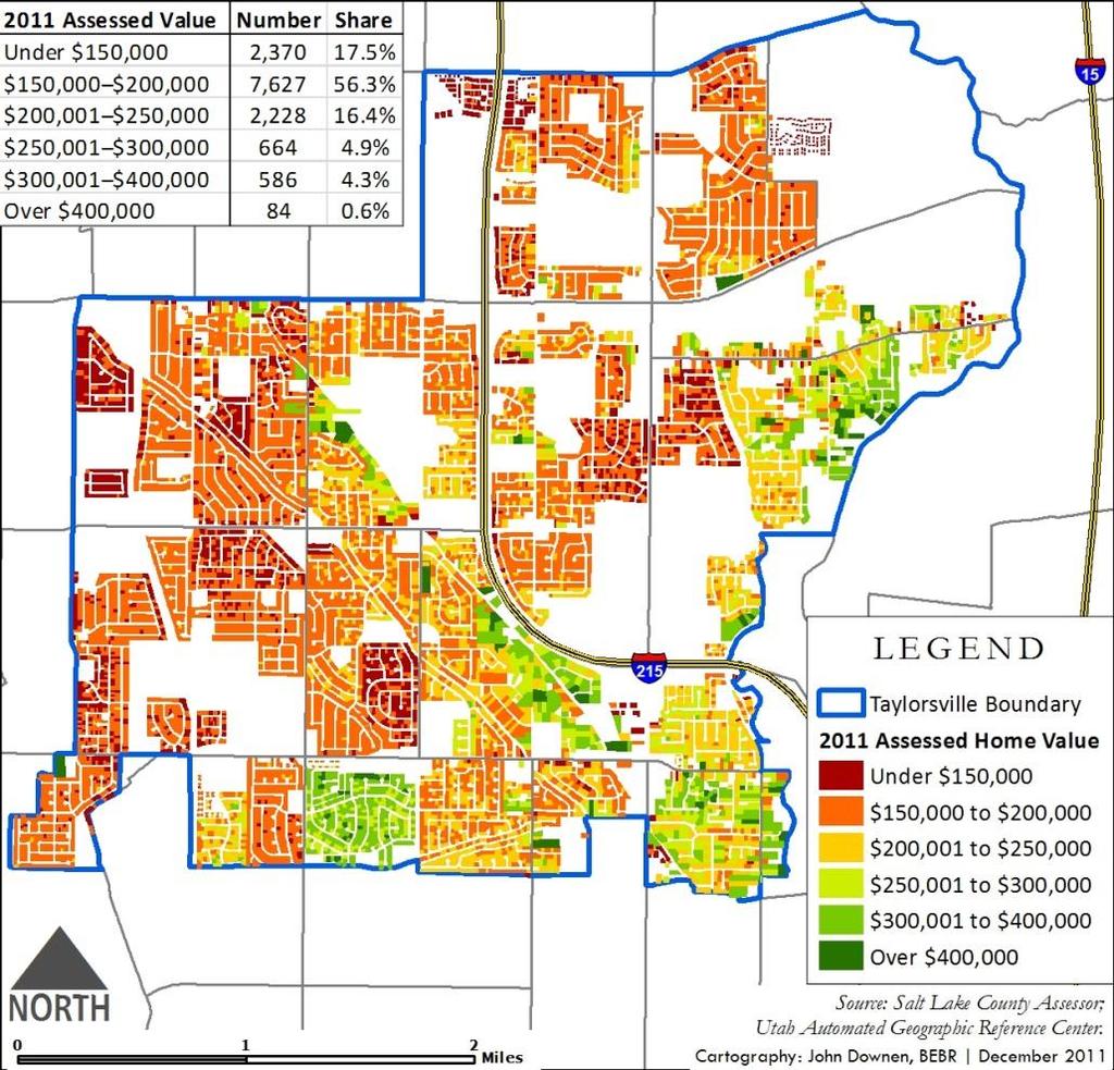 low on HUD s opportunity index (Figure 25), this centrally located area is close to many transportation options as well as an employment and healthcare center, the Intermountain Medical Center in