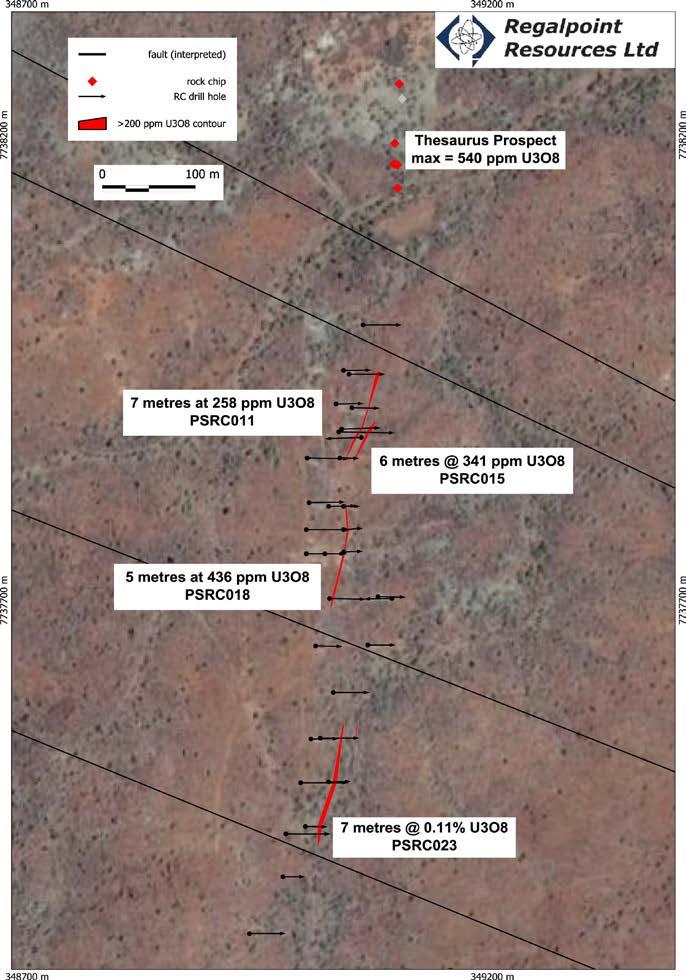 RGU completed a detailed airborne geophysical survey over EPM16923 and EPM16980 in December 2010 and defined thirtyone (31) new, firstorder uranium anomalies.