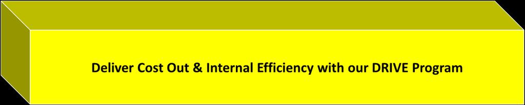 Operating Efficiency Improvement DRIVE - Internal efficiency program focusing on supply chain optimization, procurement and SG&A expense