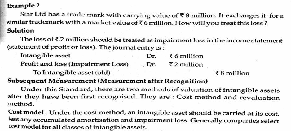 Example X ltd has a franchise, which ahs carrying value of rs. 10 million. It exchanges it for a similar franchise with a market value of Rs. 11 million. State whether there is surplus or gain.