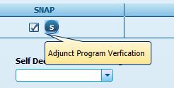 Step Two: Self Reported Adjunct Program Participation Within the Family Adjunct Participation grid, select all programs that the participant or parent/guardian/caretaker self reports participating in