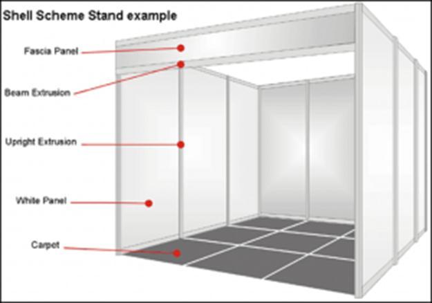 Below is the Shell Scheme Stand Example (9sqm) 4.