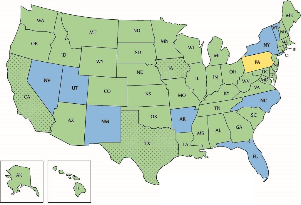 ANNUITY SUITABILITY STATE TRAINING REQUIREMENT The following states have adopted some version of the NAIC Suitability Model Regulation,