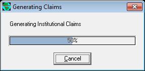 WINASAP will generate the claims files. WINASAP will begin the transmission and will dial-up and send your claims.