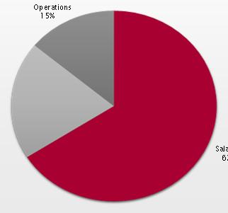 Capital Projects 73% Use of 2015-17 Operating Budget By Expense Type