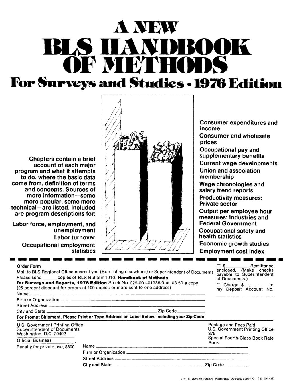 ANEW B IS HANDBOOK O FM Em O D S Dm* Surveys an d Studies 1976 E dition Chapters contain a brief account of each major program and what it attempts to do, where the basic data come from, definition