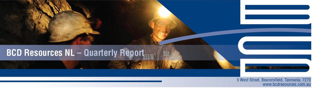 For the period ending 31 March 2012 Highlights Tasmania Mine Operations Continued good safety performance with no LTIs and three MTIs.