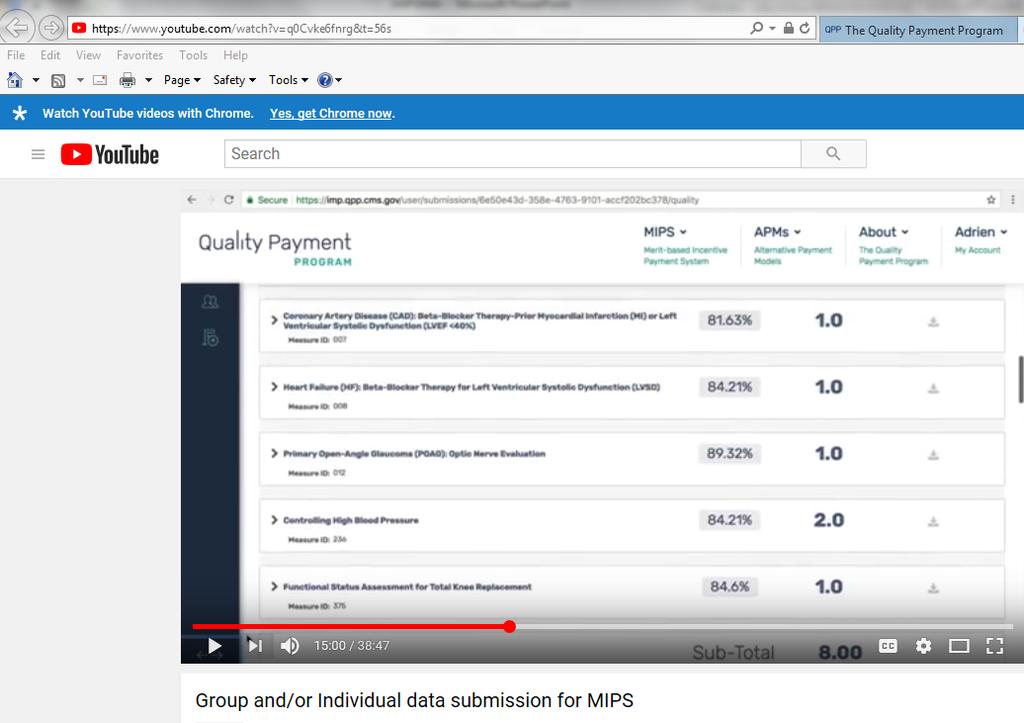 QPP Video showing how to submit data