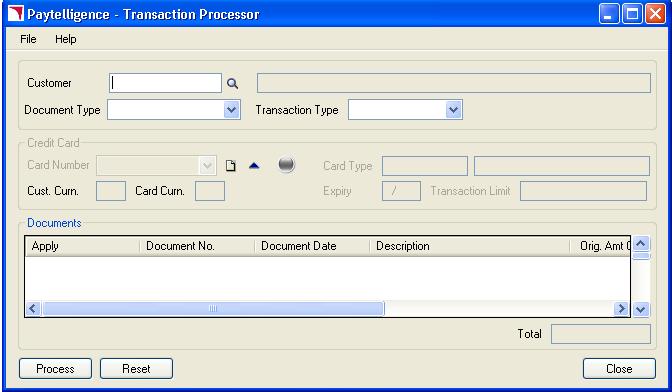 4 Transaction Processor The Transaction Processor allows a user to process transactions outside of the Order Entry window for a single customer.
