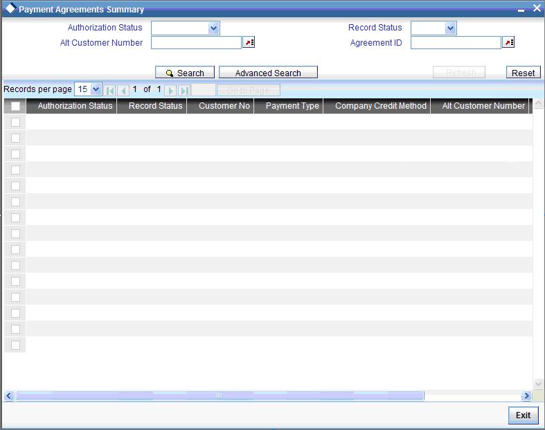 3.2 Viewing Agreement Details You can view the details of the customers of your bank in the CB Agreements Summary screen.