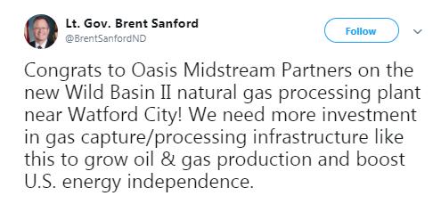 Identified gap in processing capacity in the Williston Basin and built 200MMscfpd plant to