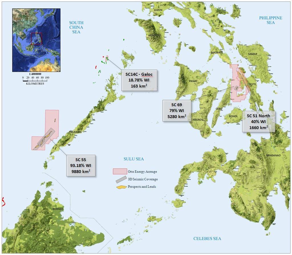 Refocused Portfolio and OEL s Sweet Spot The Philippines represents a core focus area for growth Otto acquired over 2,400 km 2 of 3D and 760 kilometres of 2D seismic during 2010 Portfolio of 4