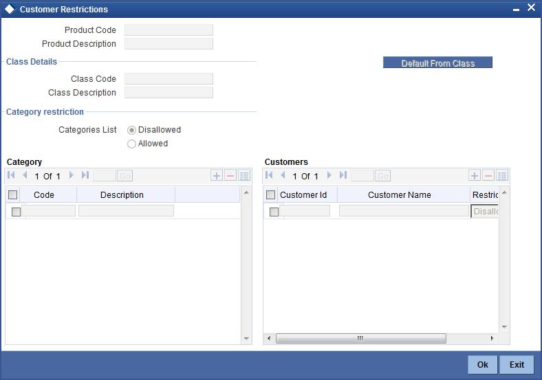 4.2.5 Managing Customer Details Click the Customer button to invoke the Customer