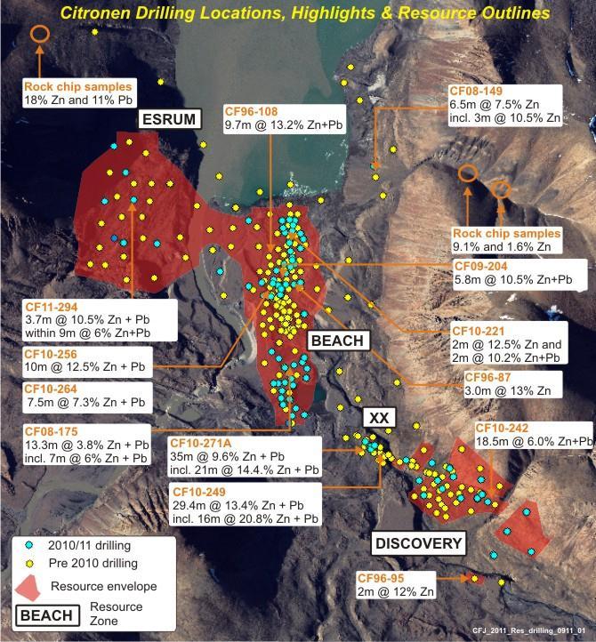 5 % zinc + lead (as previously released) highlights the significant upside potential of this world class asset Numerous large exploration