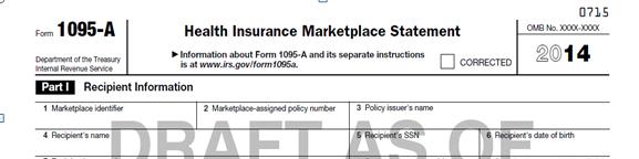 Marketplace Consumers If you had coverage through a Marketplace Qualified Health Plan in 2014 You ll get a new Form 1095-A in the mail it will