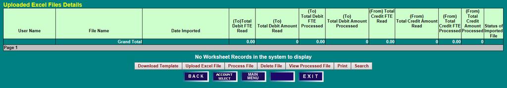 IMPORT IMPORT EXCEL WORKSHEETS From the Menu Options Screen, click