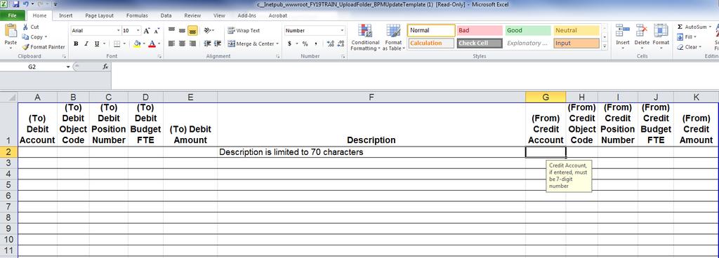 IMPORT IMPORT EXCEL WORKSHEETS 3) Click File and Save As to save a copy of the template on your computer. The saved file name is restricted to 30 characters including the.
