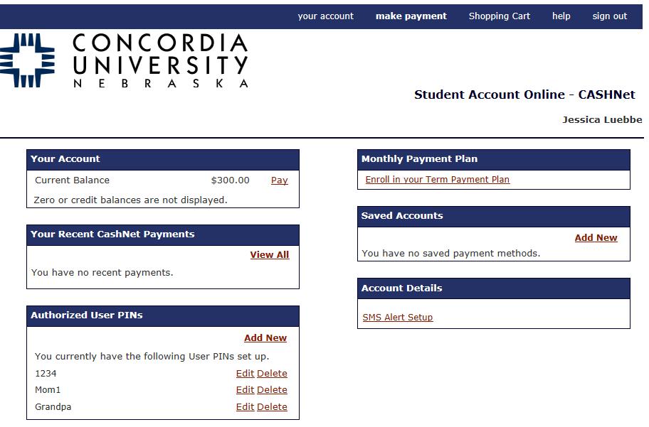 CASHNet STUDENTS: To make a payment, log into the portal, click on the Academic Life tab, then on Banner Self-Service.