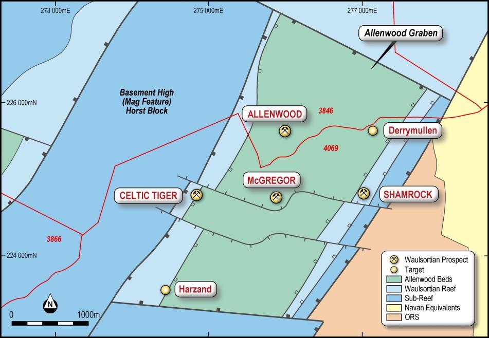 Kildare MVT Zinc Project, Ireland (100% ZMI; PLs 3846,3866, 4069, 4070, 4072, 4073, 890) Phase 3 Drilling Program The Phase 3 drilling program commenced in August at the Company s flagship 100%-owned