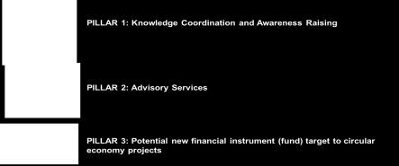 PILLAR 2: Advisory Services Aim: to develop circular economy projects and to improve their bankability prospects.
