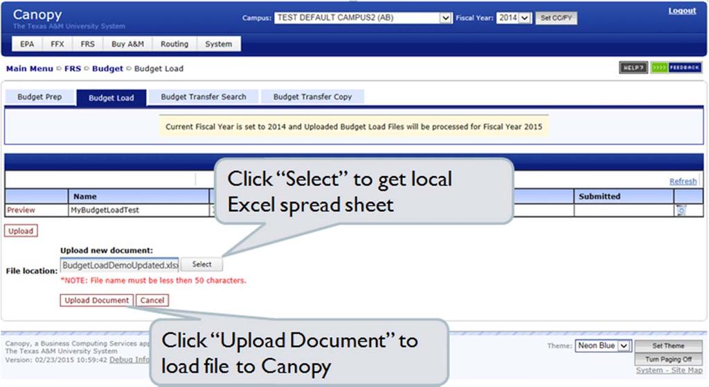 Select local file and upload File