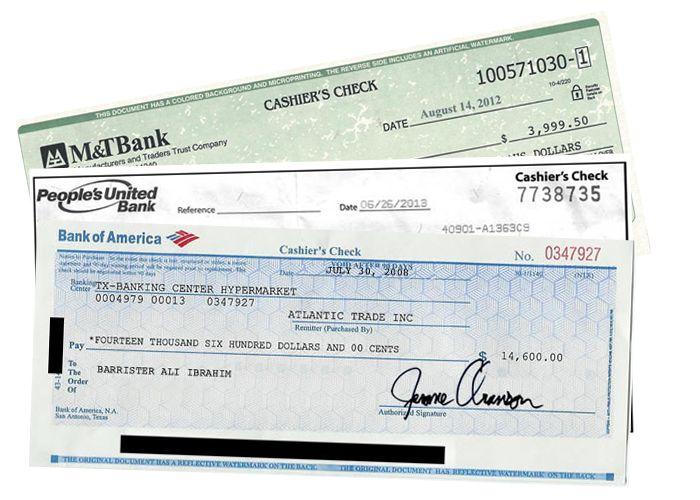 Checks Certified Check = a personal check that your bank issues and certifies is a genuine check. The money is taken out of the individual s account.