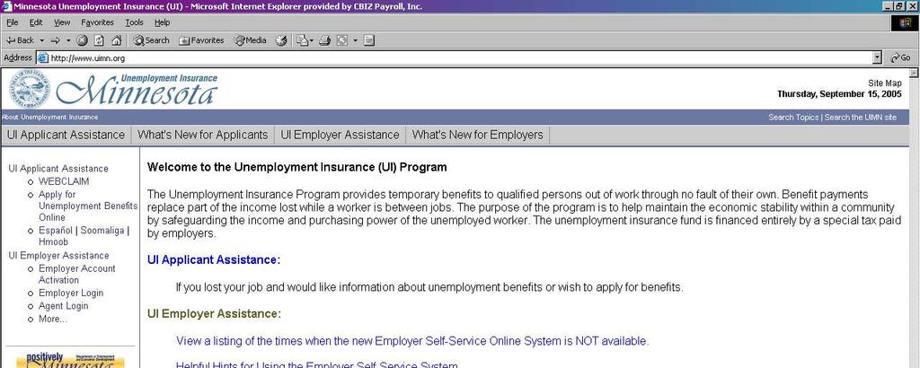 2 ** Should you already have a Minnesota Unemployment Account Number, please proceed to page 5 ** Applying for a
