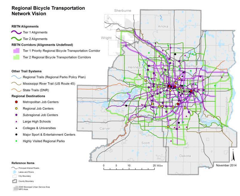 Bicycle Planning Regional Bicycle Transportation Network (RBTN) Backbone system for regional bicycling