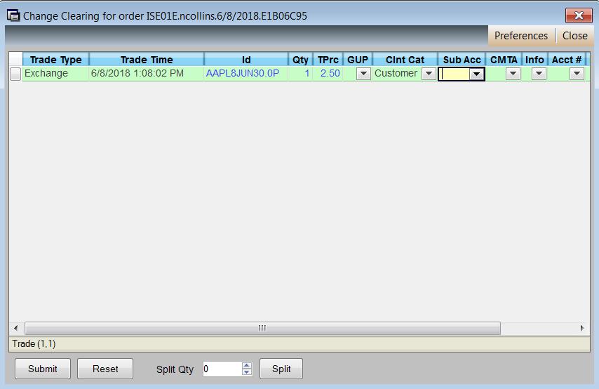 The Order Status window also has filters that can be used to set default that will apply to all orders that appear. 5.32.