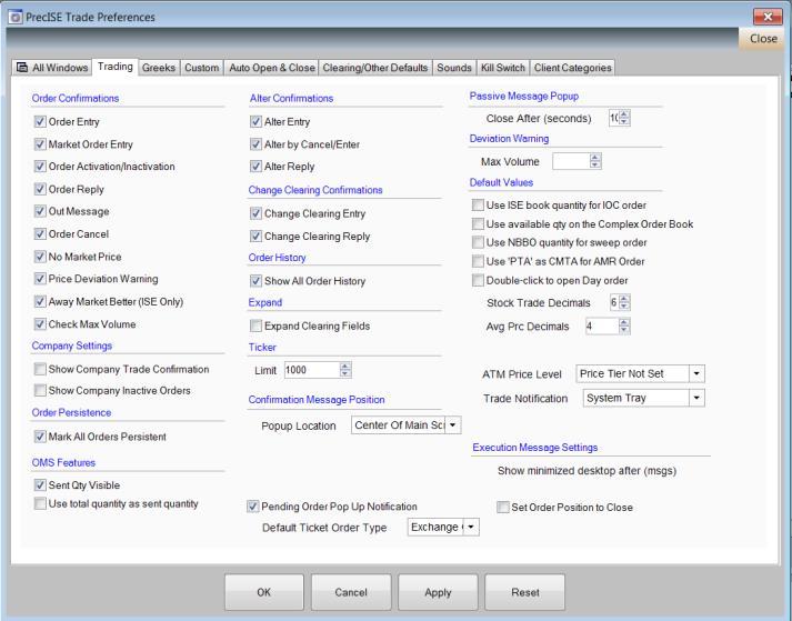 This window is displayed when the user: Clicks File on the toolbar and selects Preference Selects Preferences from the menu bar on any window.