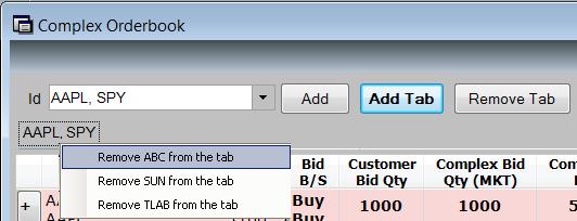 Click the Complex Orderbook button on the Regular Orderbook. Right-click the Instrument Series column on the Regular Orderbook and select Complex Orderbook from the dropdown menu. 2.