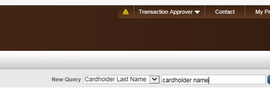 3. If you are an approver for more than one cardholder, you can use the query option to narrow your review by cardholder.