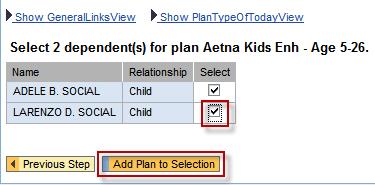 participation of your dependent (s). Then click the Edit Plan link.
