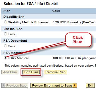 EDITING FLEXIBLE SPENDING ACCOUNTS (FSA) (OPTIONAL) NOTE: If you do not change your Flexible Spending Account election, it will automatically rollover for 2018.