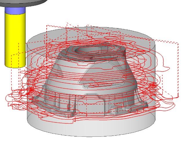 Stock-Aware Toolpath Accelerates CAM Programming 6 The goal of machining, then, is to transform the shape of the stock as effectively as possible into the shape of the CAD model by progressively