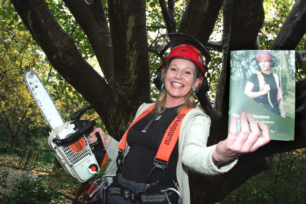 Tree Surgeon Rachel Bourke launches 2nd Edition of Women and Pensions Information Booklet Mary Hutch launches