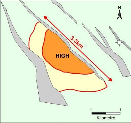 ANGOLA EXPLORATION CAJU PROSPECT Structure Map Target: Trap: Areal extent: Vertical closure: Gross reservoir thickness: Net to gross: Porosity: P50 In-place oil: P10 In-place oil: Lower Vermelha