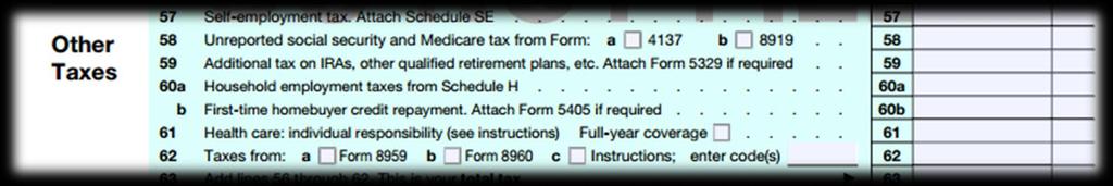 Reporting Coverage on the Form 1040 6 If everyone on the tax return had coverage all