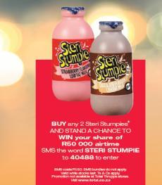 Steri Stumpies R50 000 Airtime Parmalat South Africa (Pty) Ltd 2 Commencement Date 05 th July 3 Date Promotional 4 Participating Products 2 x Steri Stumpies 350ml @