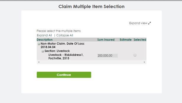 Claim Multiple Item Selection Livestock Selection As with the