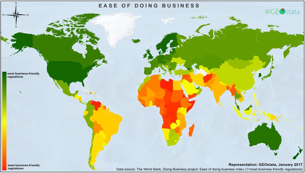 Ease of Doing Business Italy ranks n.
