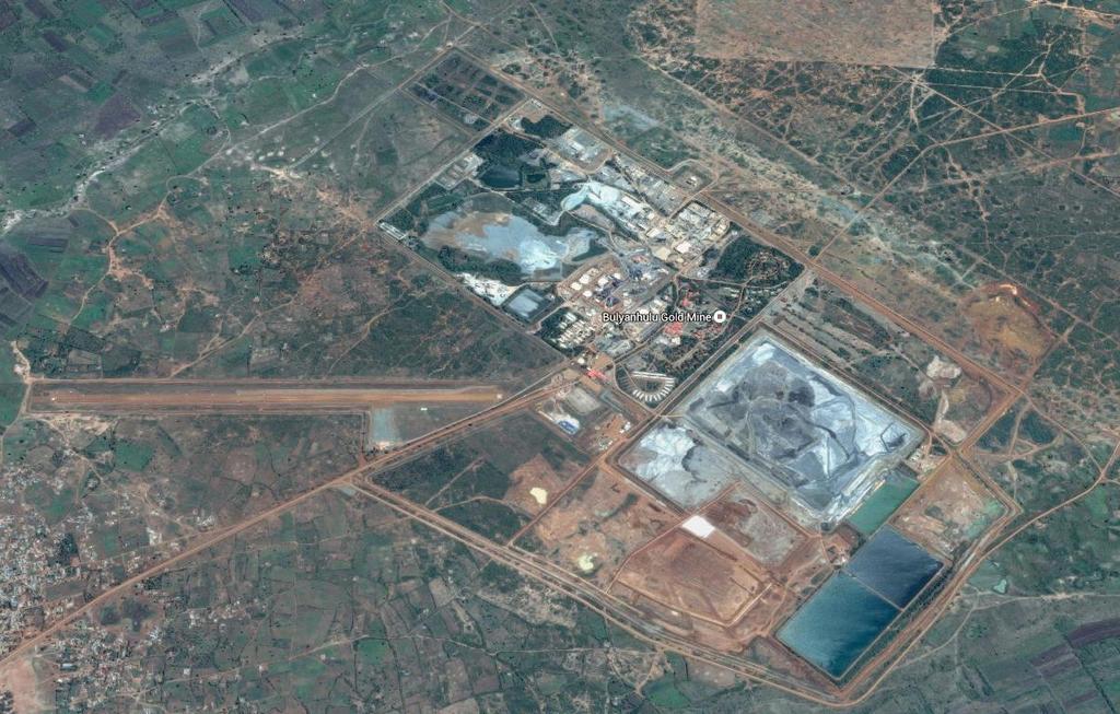 Bulyanhulu: Aerial View Shaft Waste Rock Storage Camp