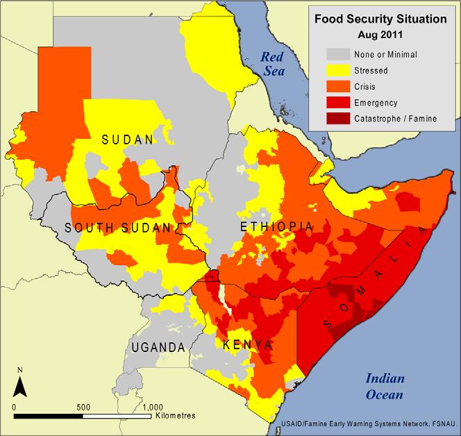 Severe droughts in East Africa, 2011 Food shortage and famine Ethiopia, the only country not to increase poverty in the region