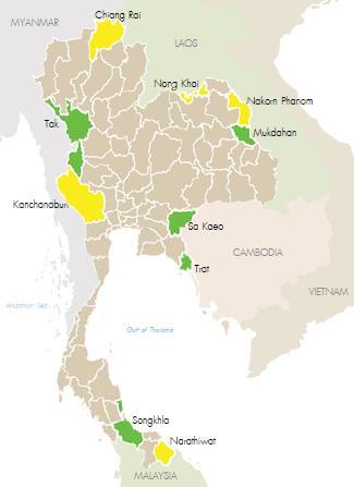 Thailand's SEZ plan in Border Provinces focuses on Tak SEZs at border provinces Area (sq.