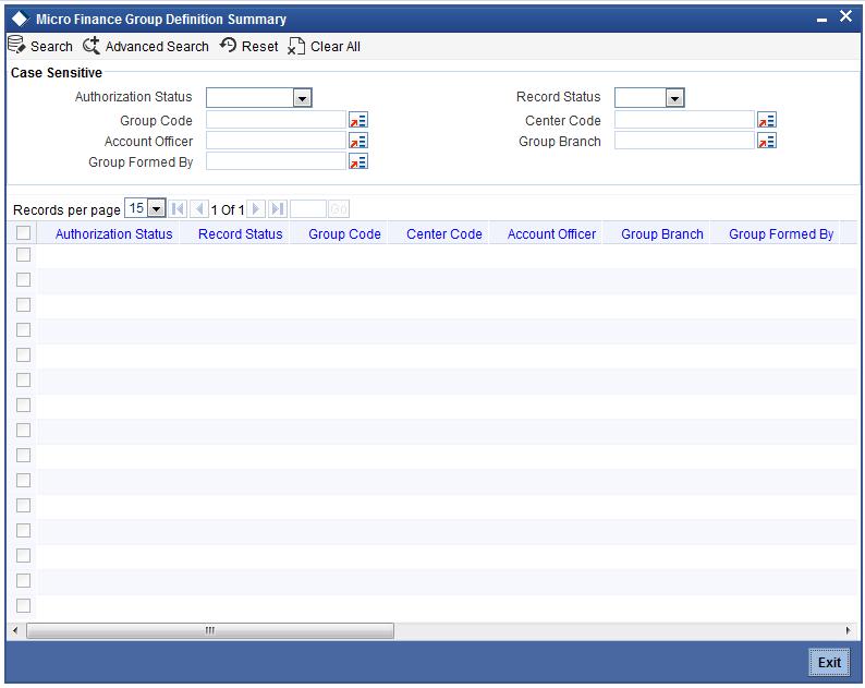 You can view a summary of all group definition using the Group Definition Summary screen.